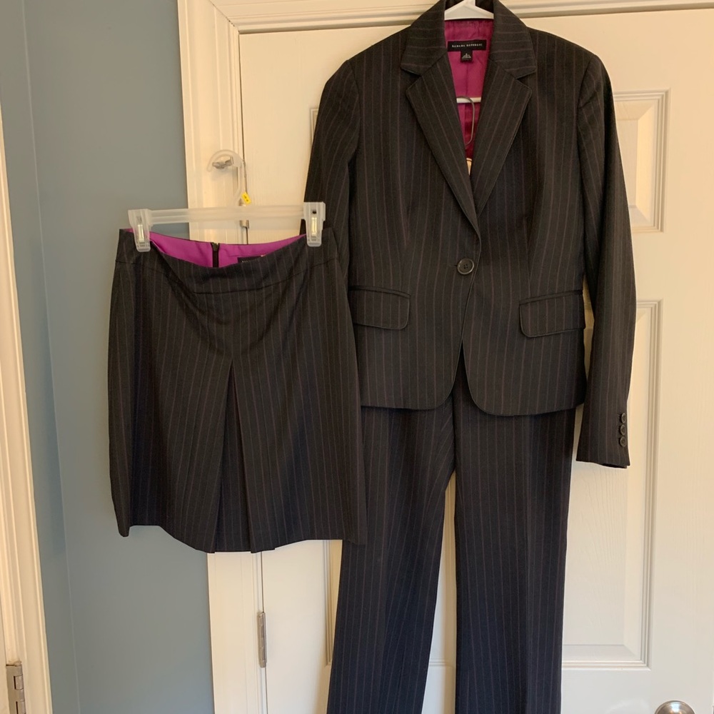 Three piece banana republic suit